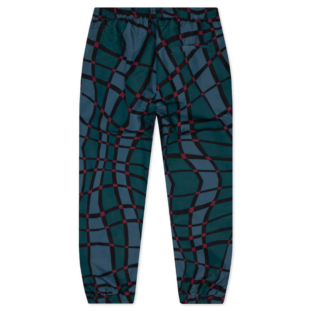 Squared Waves Pattern Track Pants - Multi Check - Image 2