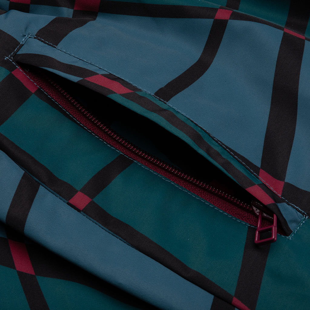 Squared Waves Pattern Track Pants - Multi Check - Image 4