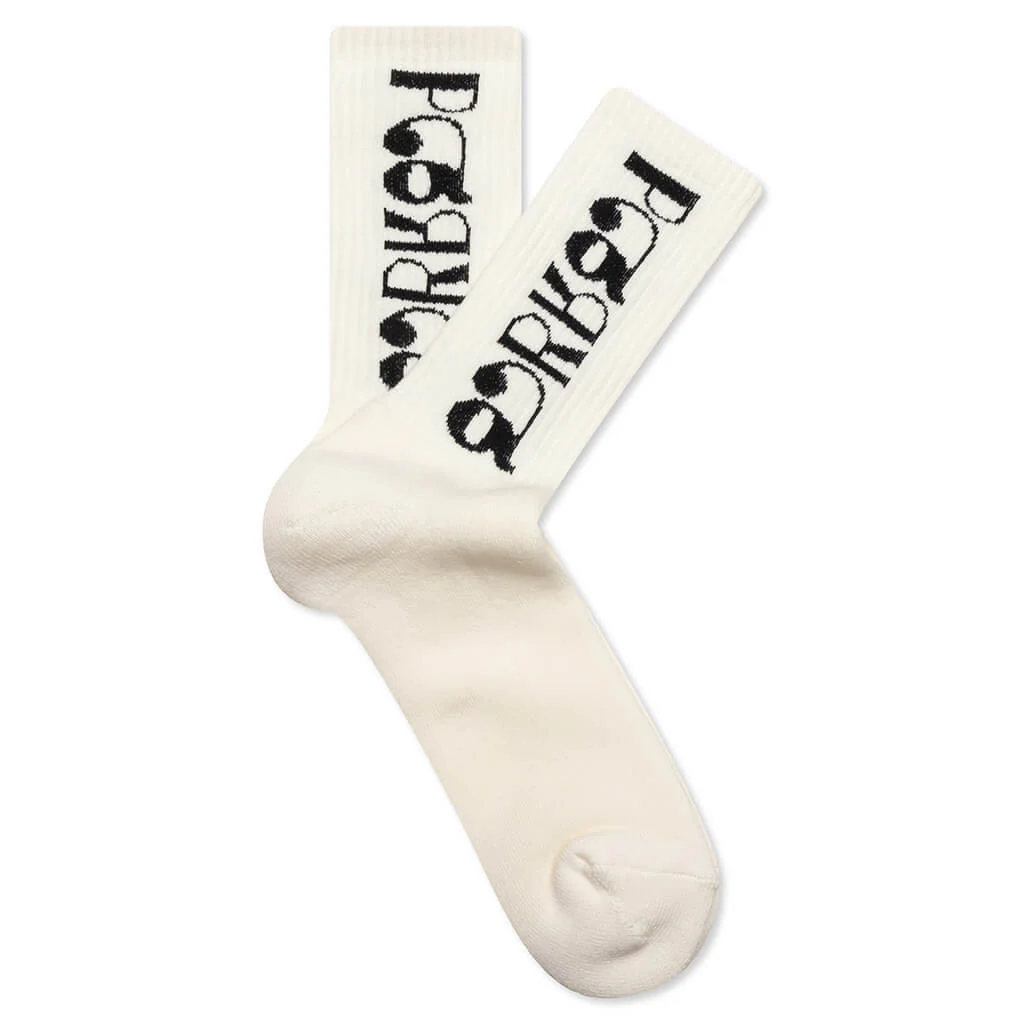 Tokyo Logo Crew Socks - White
