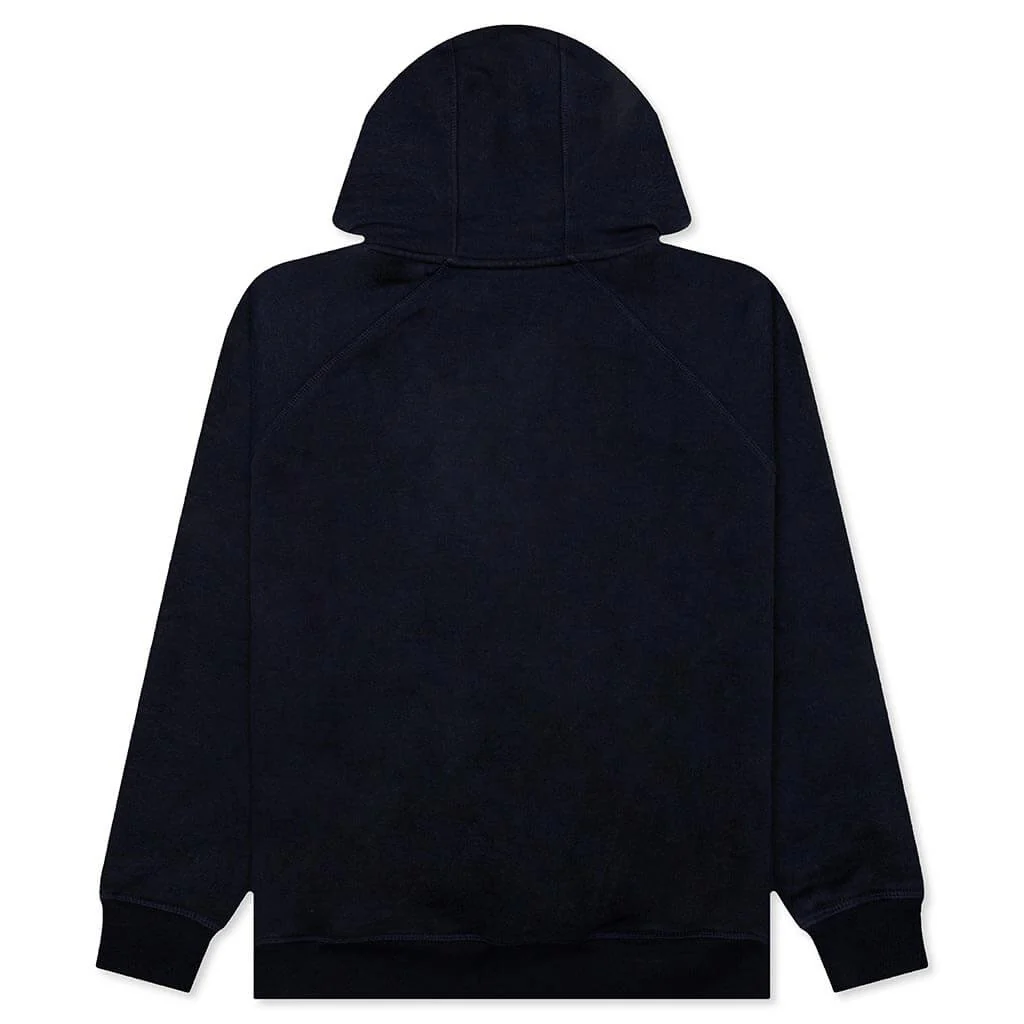 Wave Block Tremors Hooded Sweatshirt - Navy Blue - Image 2