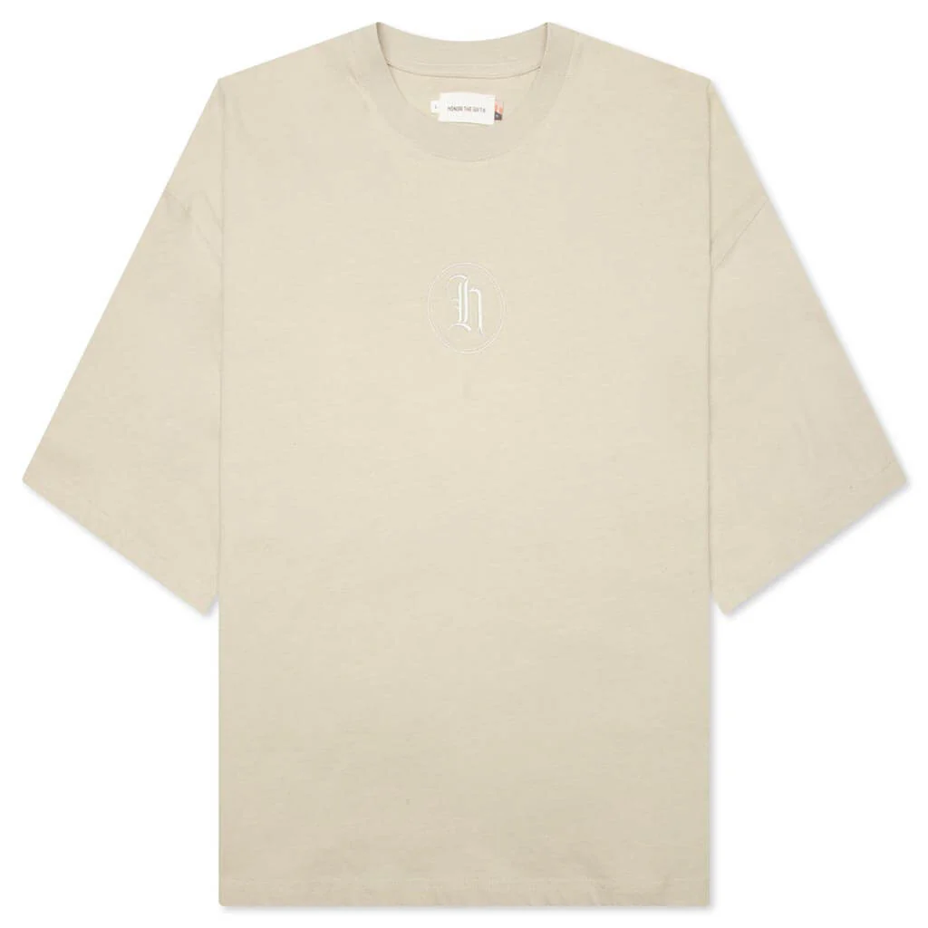 H Stamp Box Tee - Bone