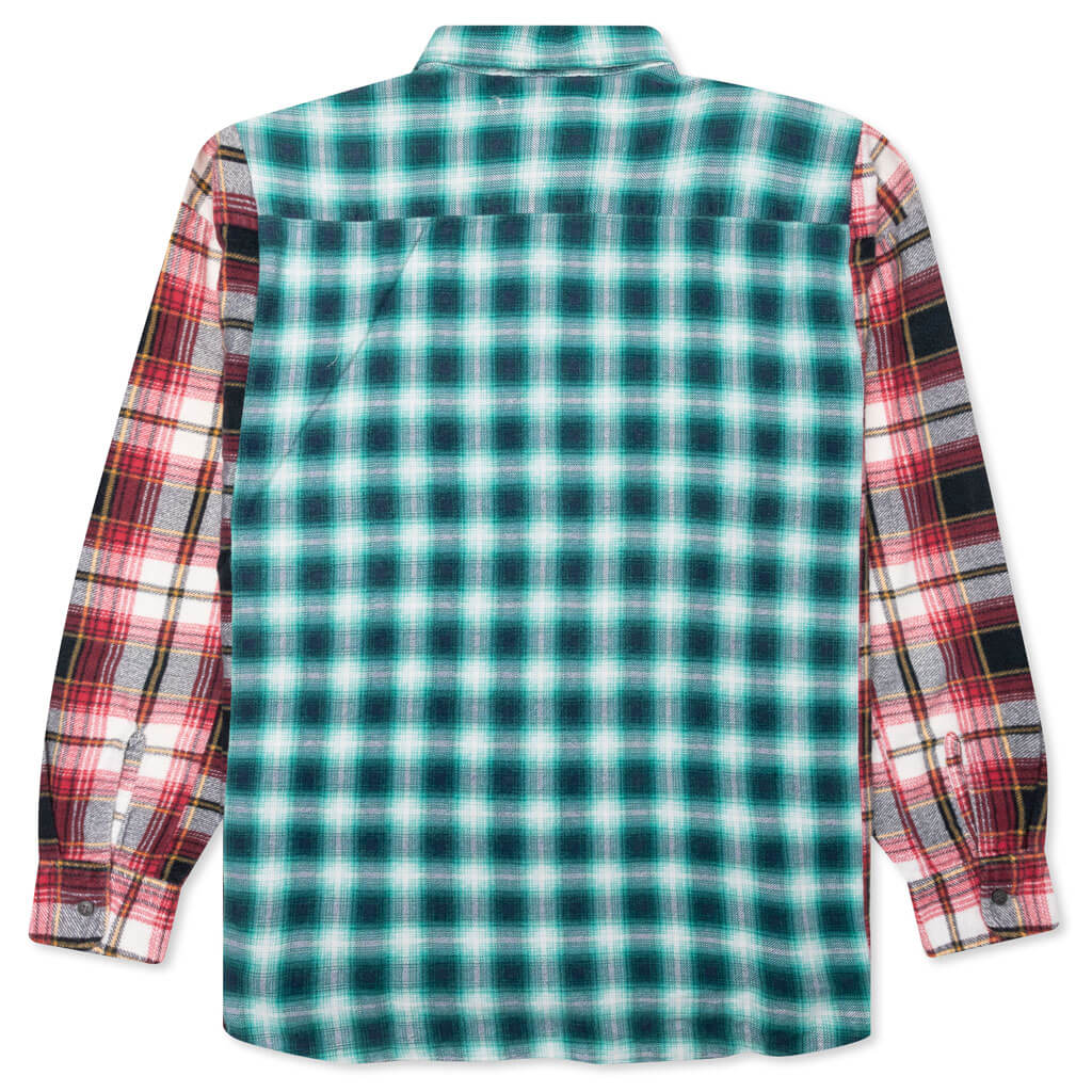 Flannel Shirt Ribbon Wide Shirt - Assorted - Image 2