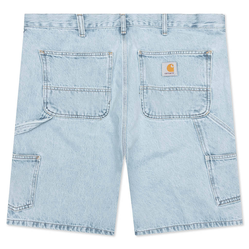 Double Knee Short - Blue Heavy Stone Bleached - Image 2