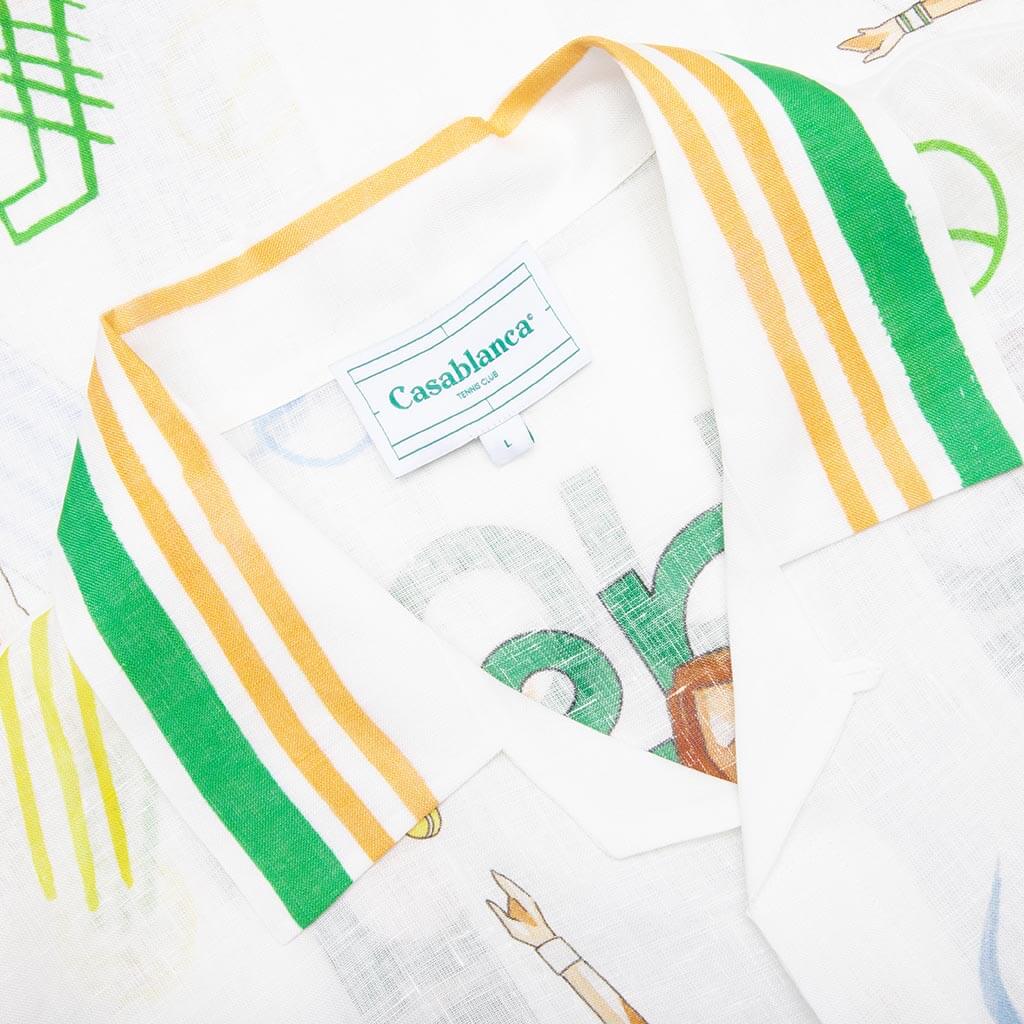 Cuban Collar S/S Shirt - Tennis Play Icon - Image 3