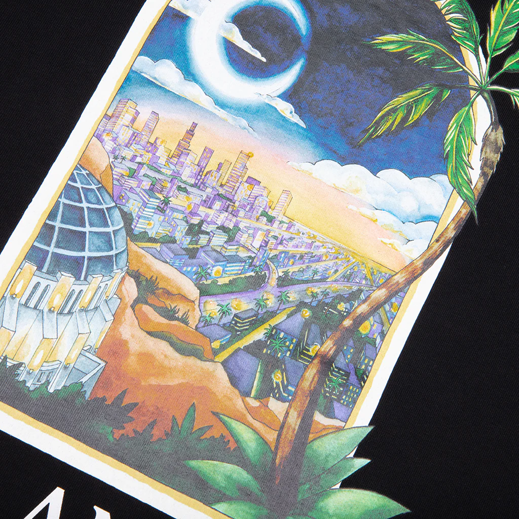 LA Night Printed T-Shirt - Black - Image 4