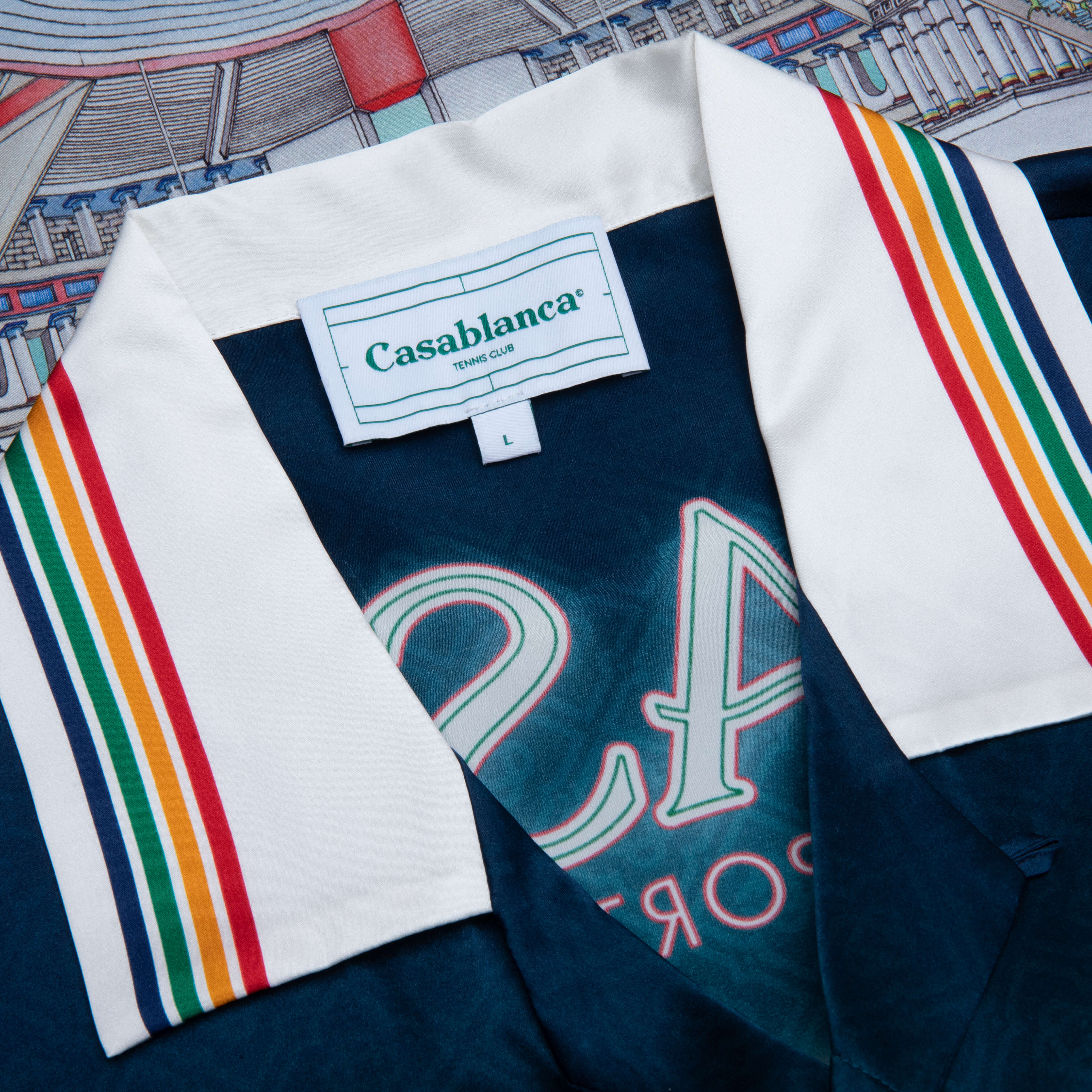 Short Sleeve Cuban Collar Shirt - La Deesse Du Stade - Image 3