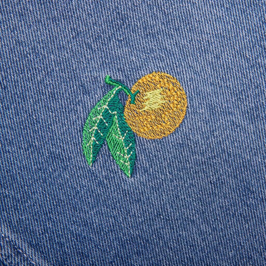 Stone Wash Denim Embroidered Motif Jean - Stone Wash - Image 3