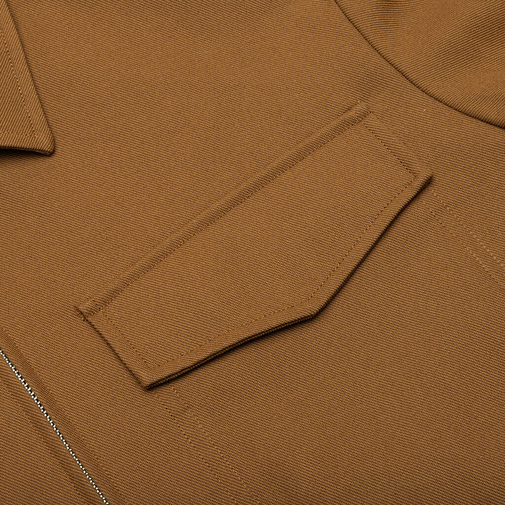 Cotton Twill Coach Jacket - Cigar - Image 4