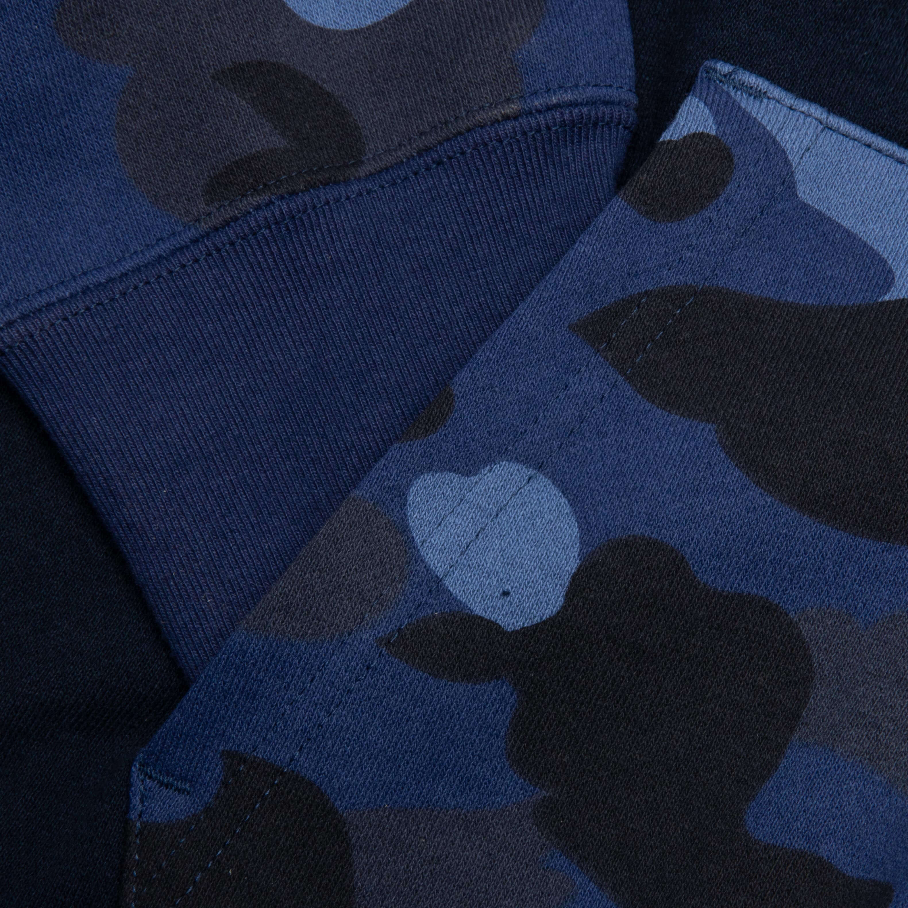 Color Camo Shark Full Zip Hoodie - Navy - Image 4