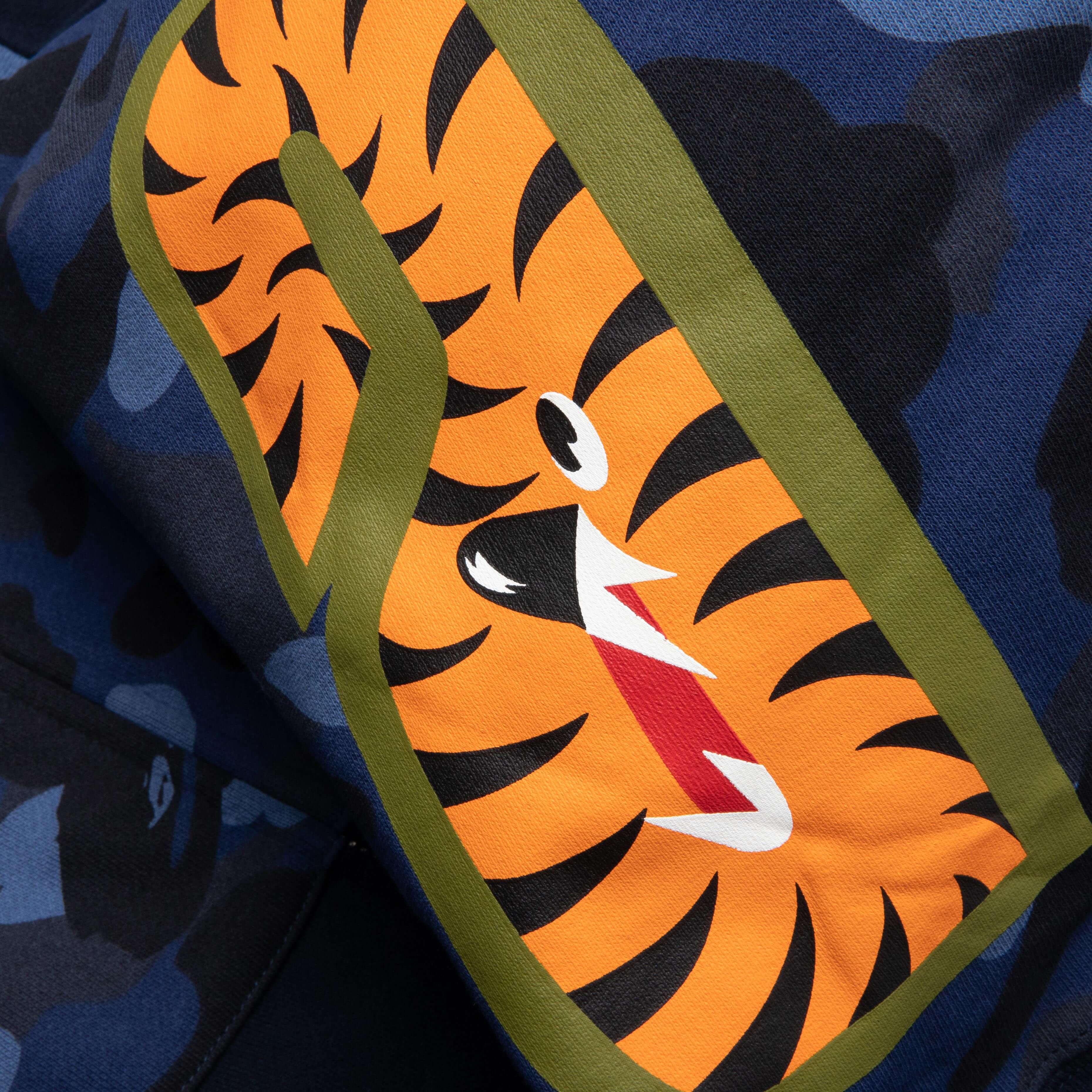 Color Camo Shark Full Zip Hoodie - Navy - Image 6