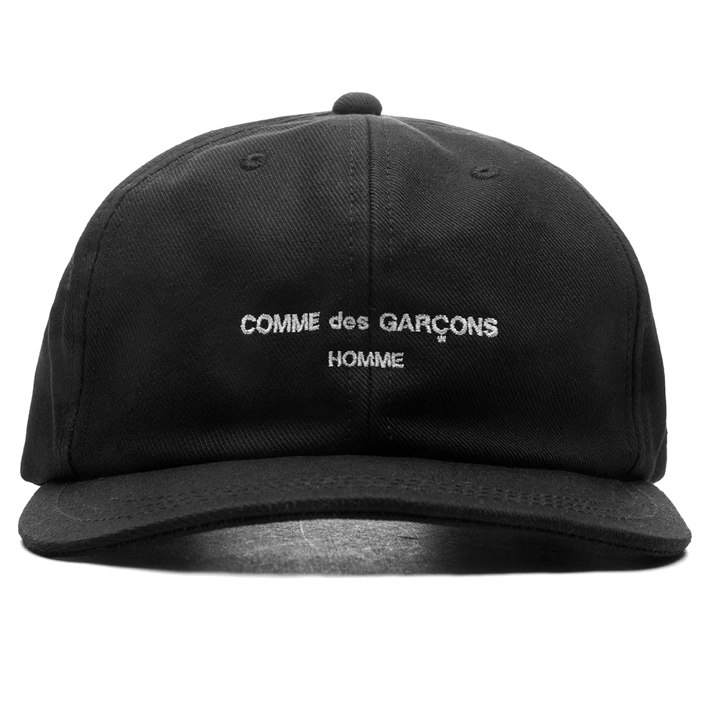 Embroidered Logo Cap - Black