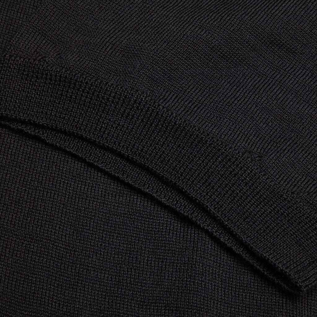 Red Emblem S/S V Neck Cardigan - Black - Image 5