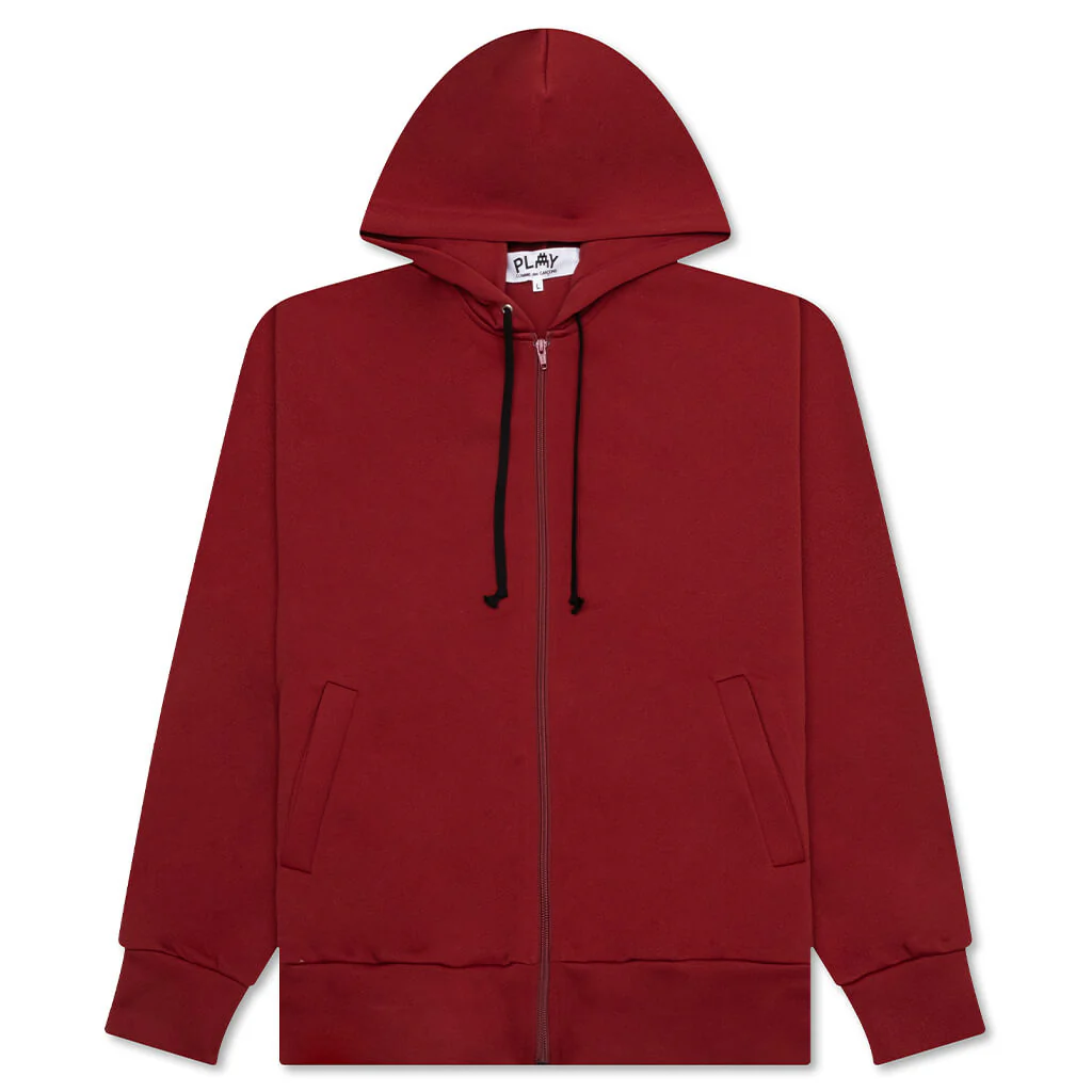 Comme des Garcons PLAY x the Artist Invader Full-Zip Hoodie - Burgundy