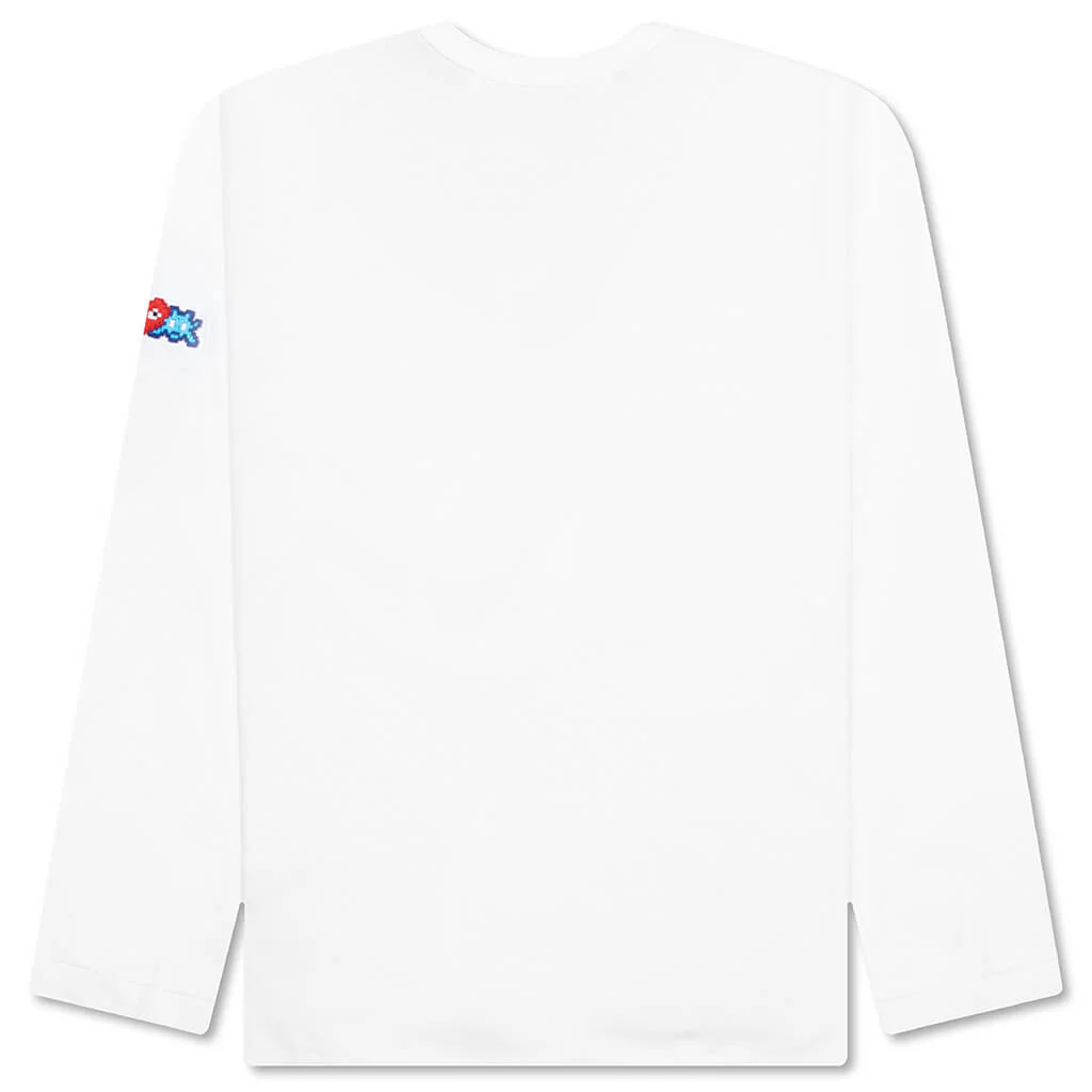 Comme des Garcons PLAY x the Artist Invader L/S Tee - White - Image 2