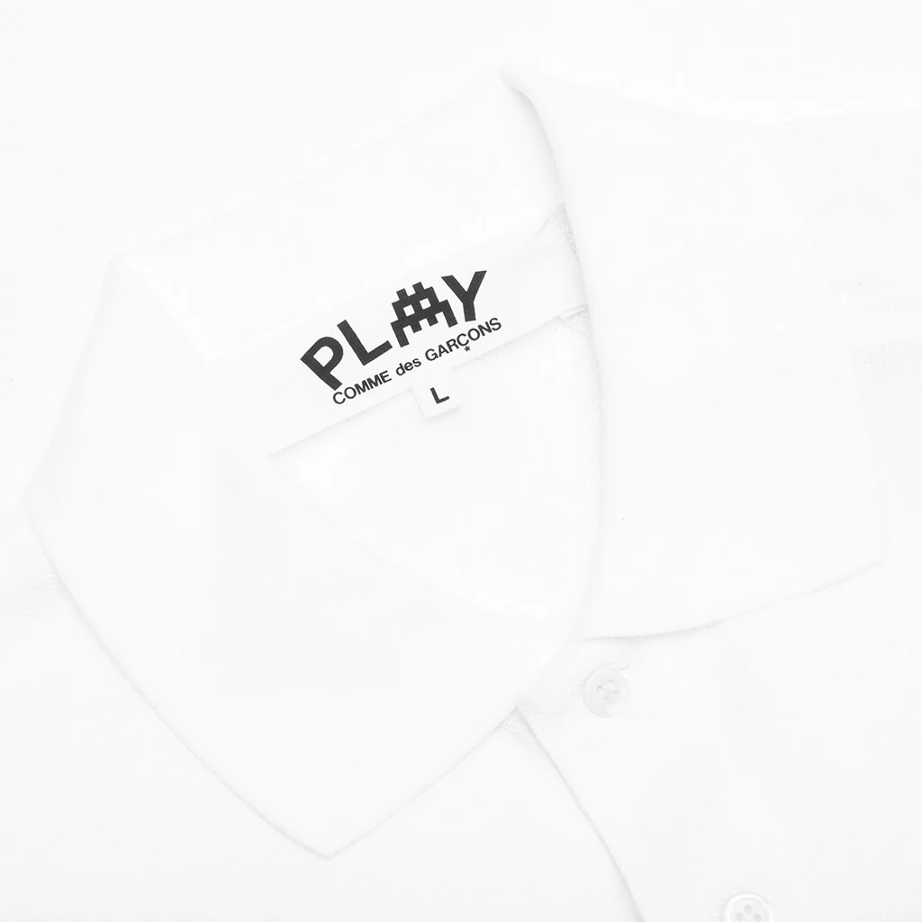 Comme des Garcons PLAY x the Artist Invader Polo - White - Image 3