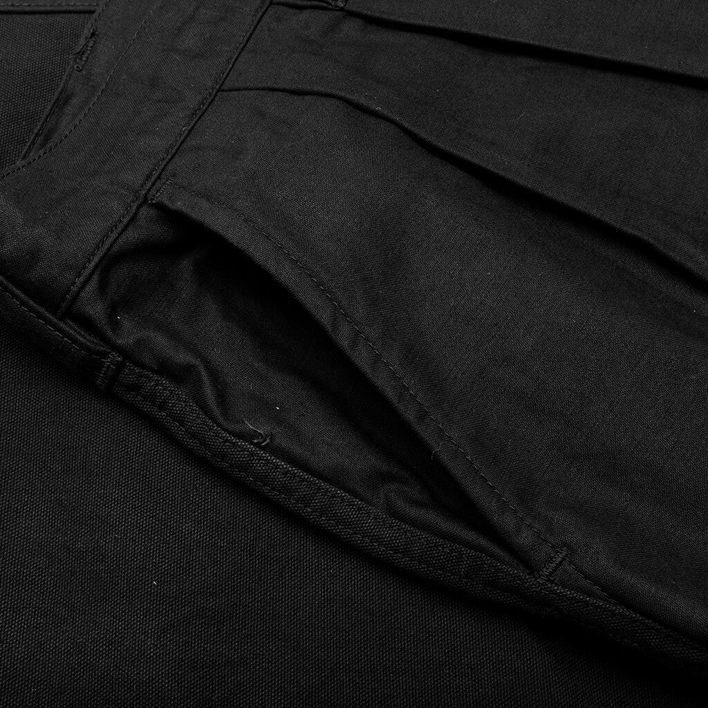 Contrast Cotton Pants - Black - Image 4