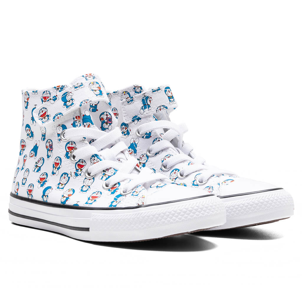 Converse x Doraemon Chuck Taylor All Star 1V Hi - Vintage White/Hawaiian Gold/Flamingo - Image 2