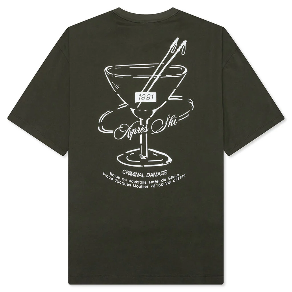 Cocktail Lounge T-Shirt - Dark Khaki - Image 2