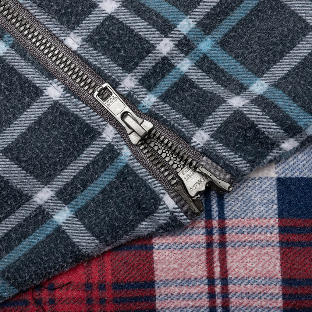 Flannel Shirt 7 Cuts Zipped Wide Reflection Shirt - Assorted - Image 5