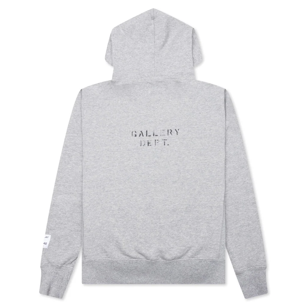 Center Logo Hoodie - Heather Grey - Image 2