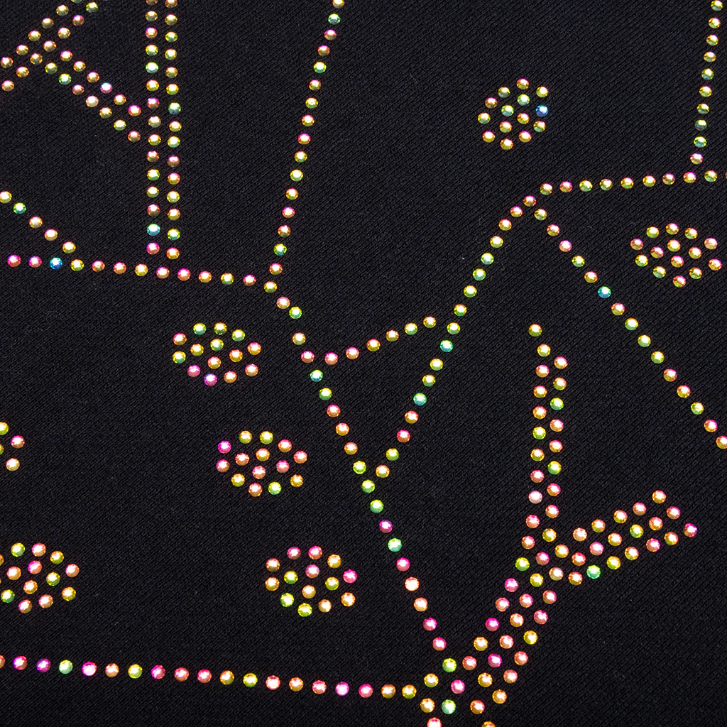 Dice Rhinestone Hoodie - Black - Image 4