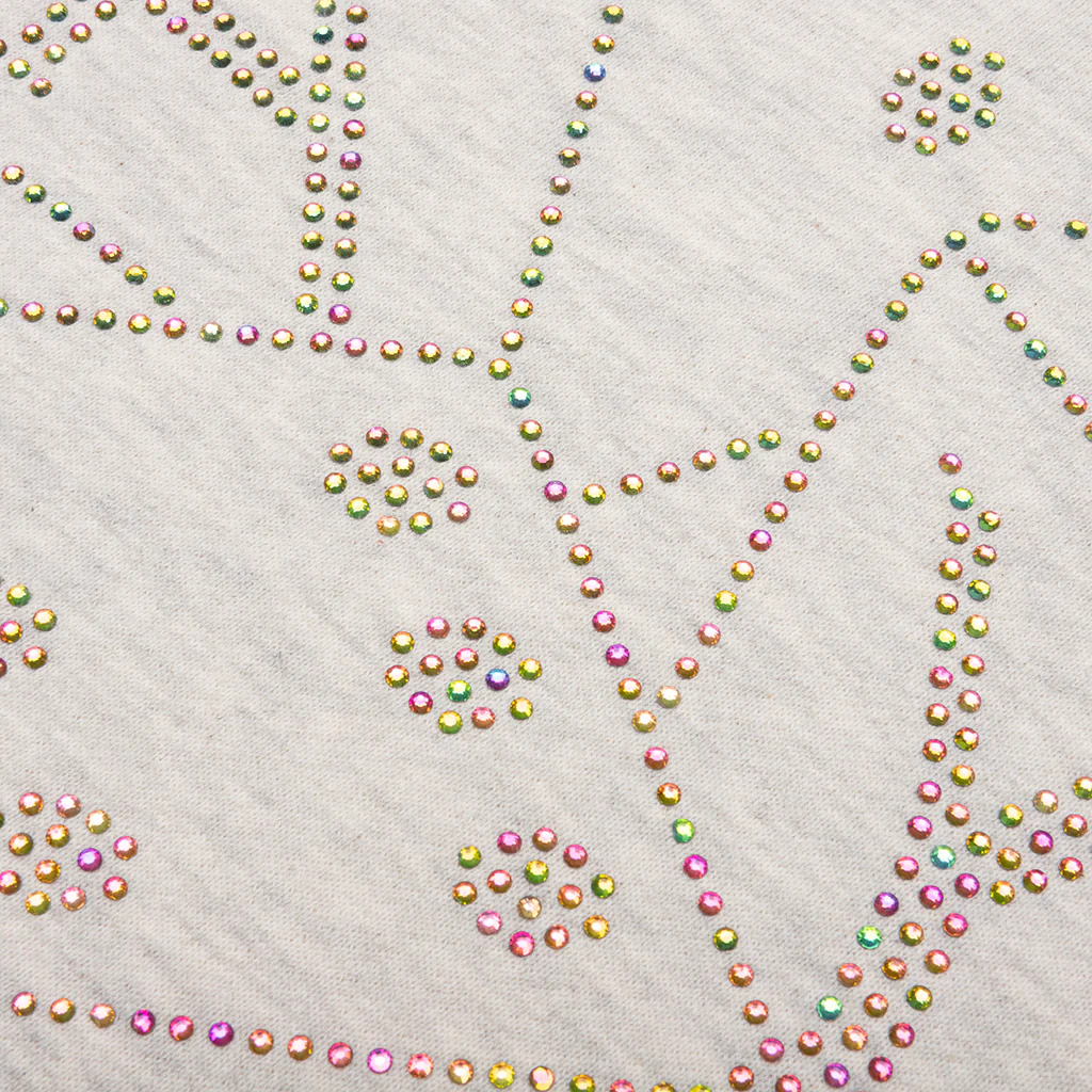 Dice Rhinestone Hoodie - Heather Grey - Image 4