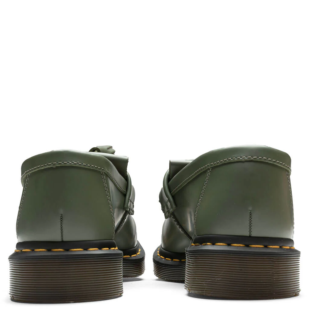 Adrian Y's Smooth Leather Tassel Loafer - Khaki/Green - Image 4