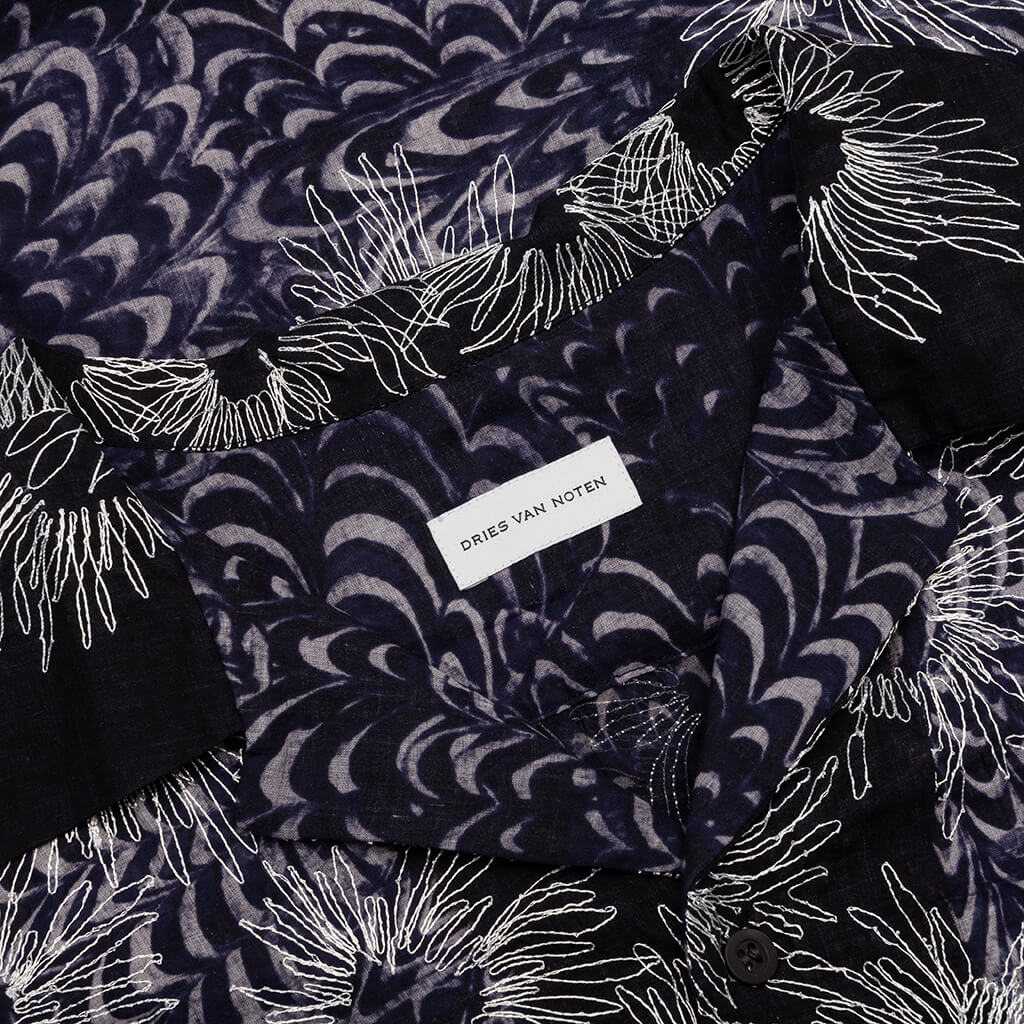 Carltone Emb 1162 M.W. Shirt - Navy - Image 3