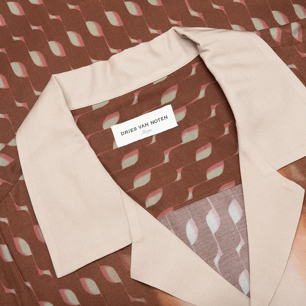 Boxy Viscose Shirt - Rust - Image 3