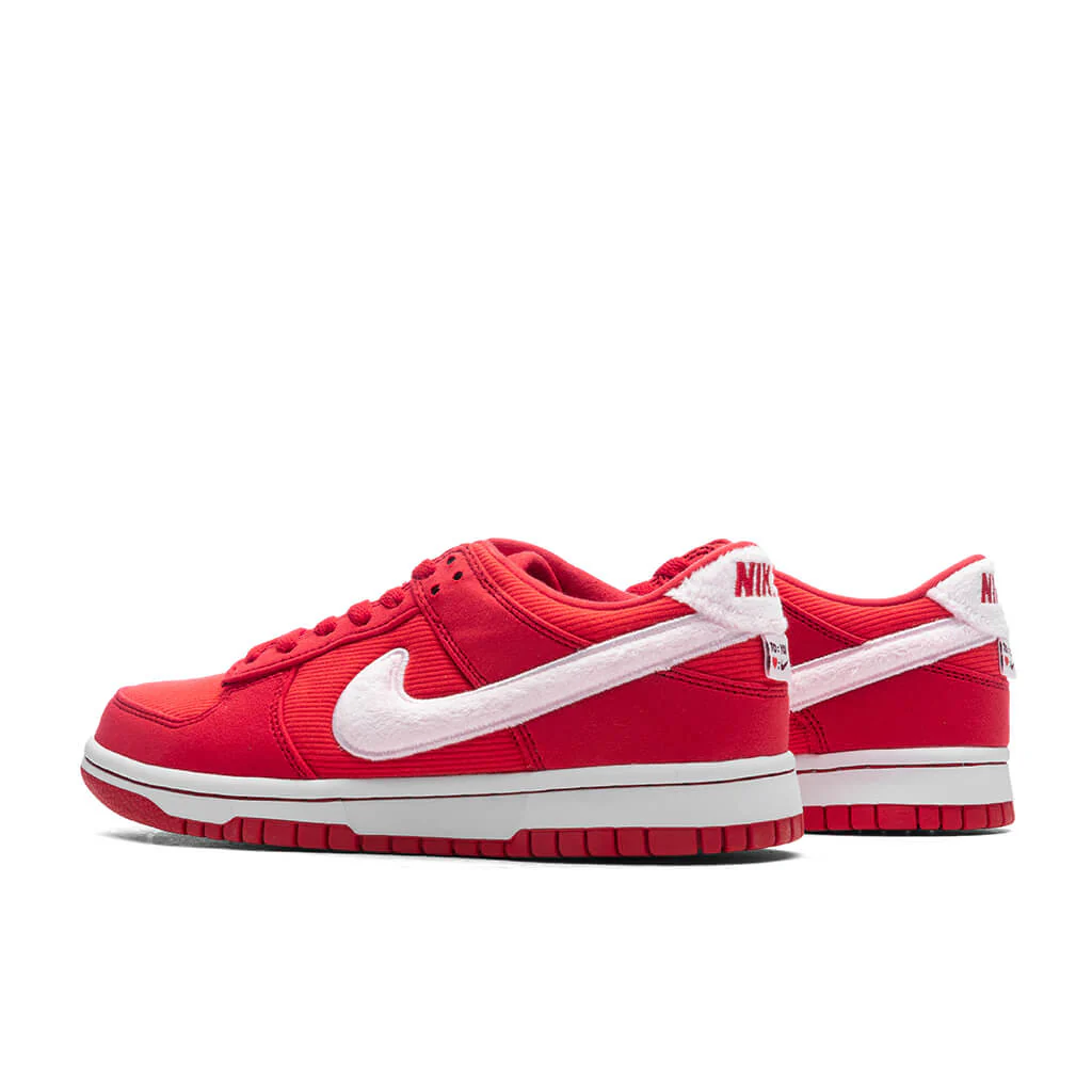 Dunk Low (GS) 'Valentines Day' - Fire Red/Pink Foam/Light Crimson/White - Image 3
