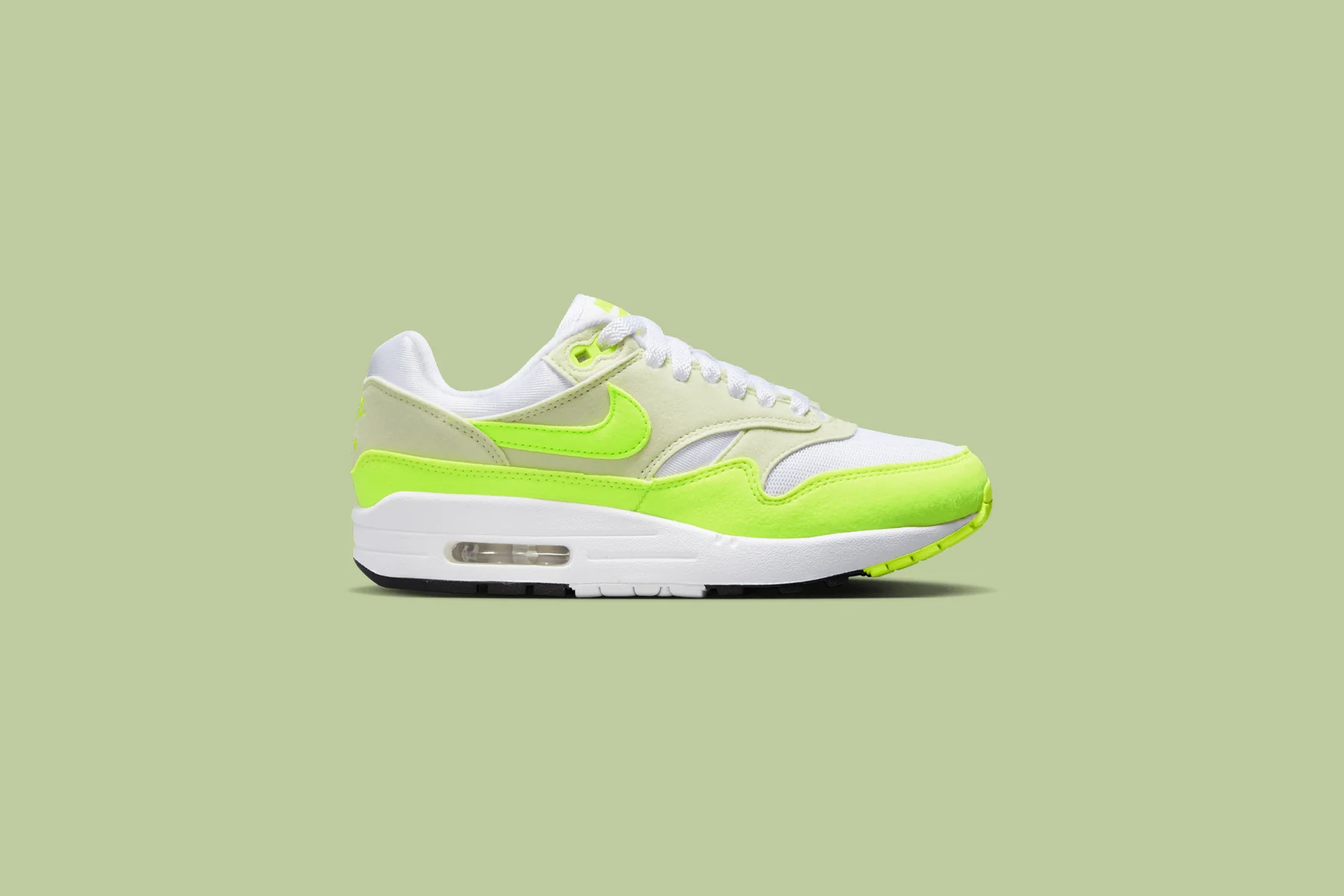 Women's Air Max 1 '87 'Volt Suede' - White/Volt/Sea Glass - Image 2