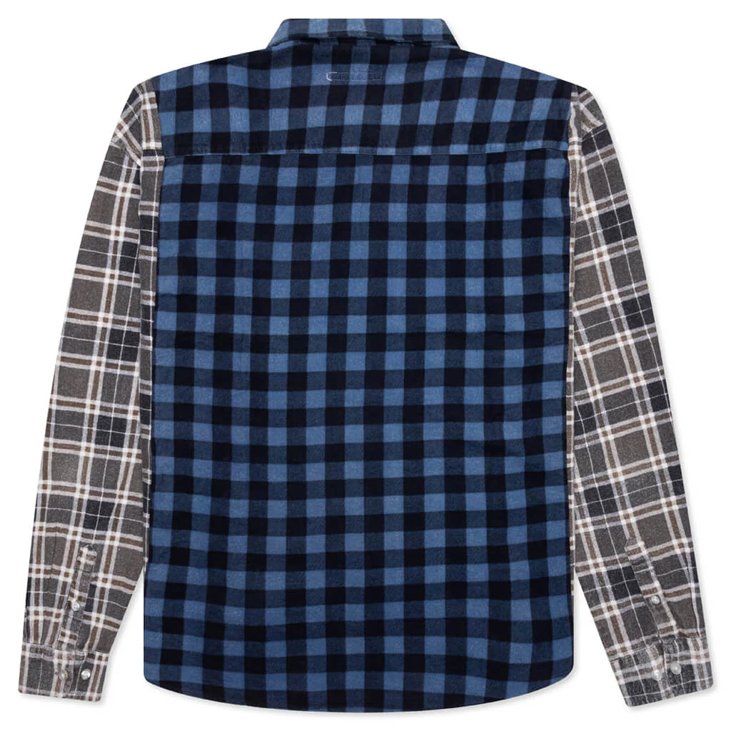 Flannel Shirt Ribbon Wide Shirt - Assorted - Image 2