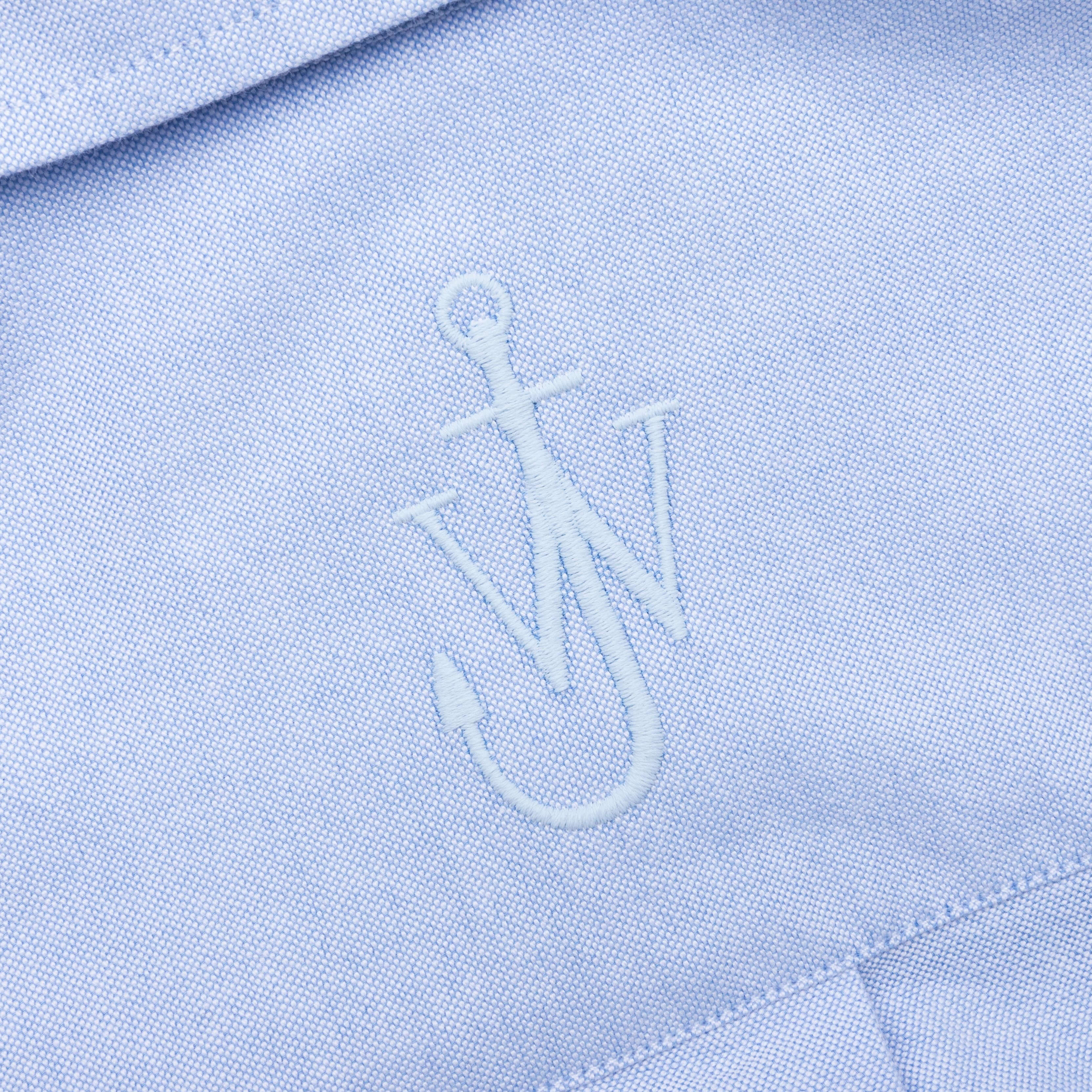 Enamel Button Oversized Shirt - Light Blue - Image 5