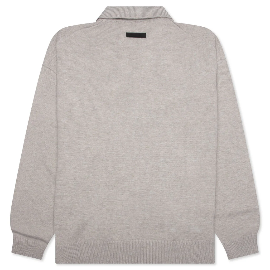 Essentials Knit Polo - Core Heather - Image 2
