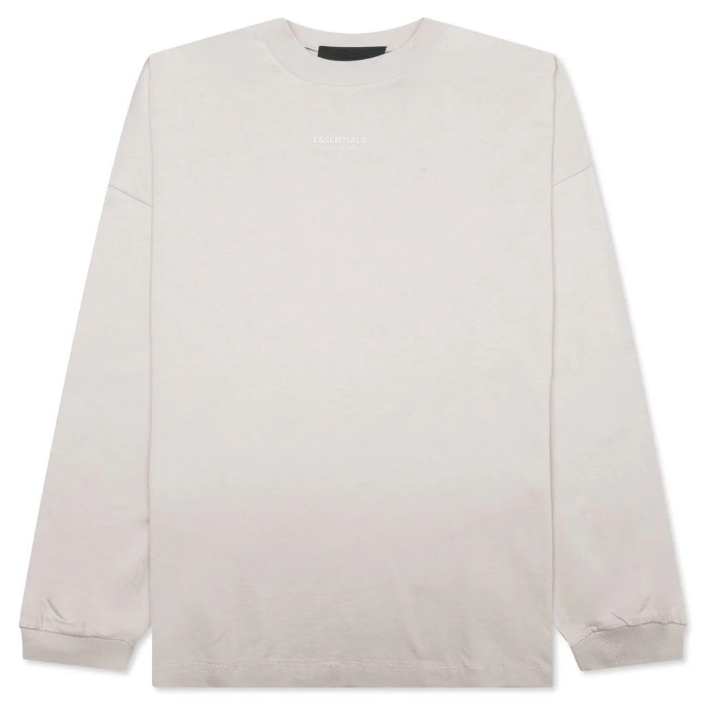 Essentials L/S Tee - Silver Cloud
