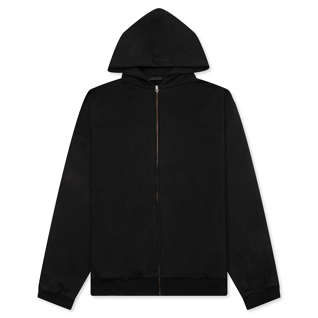 Heavy Fleece Fullzip Hoodie - Black