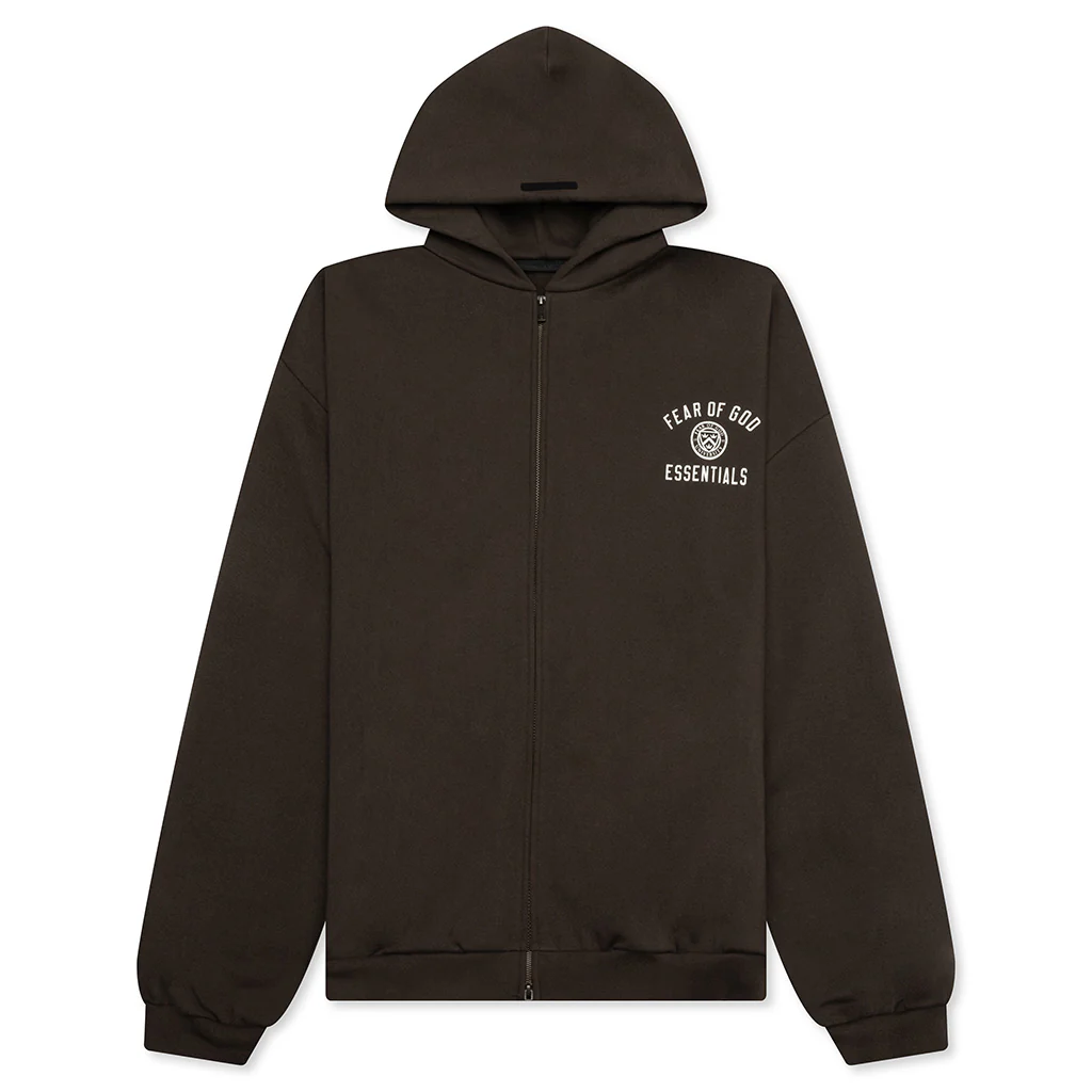 Heavy Fleece Fullzip Hoodie - Brown