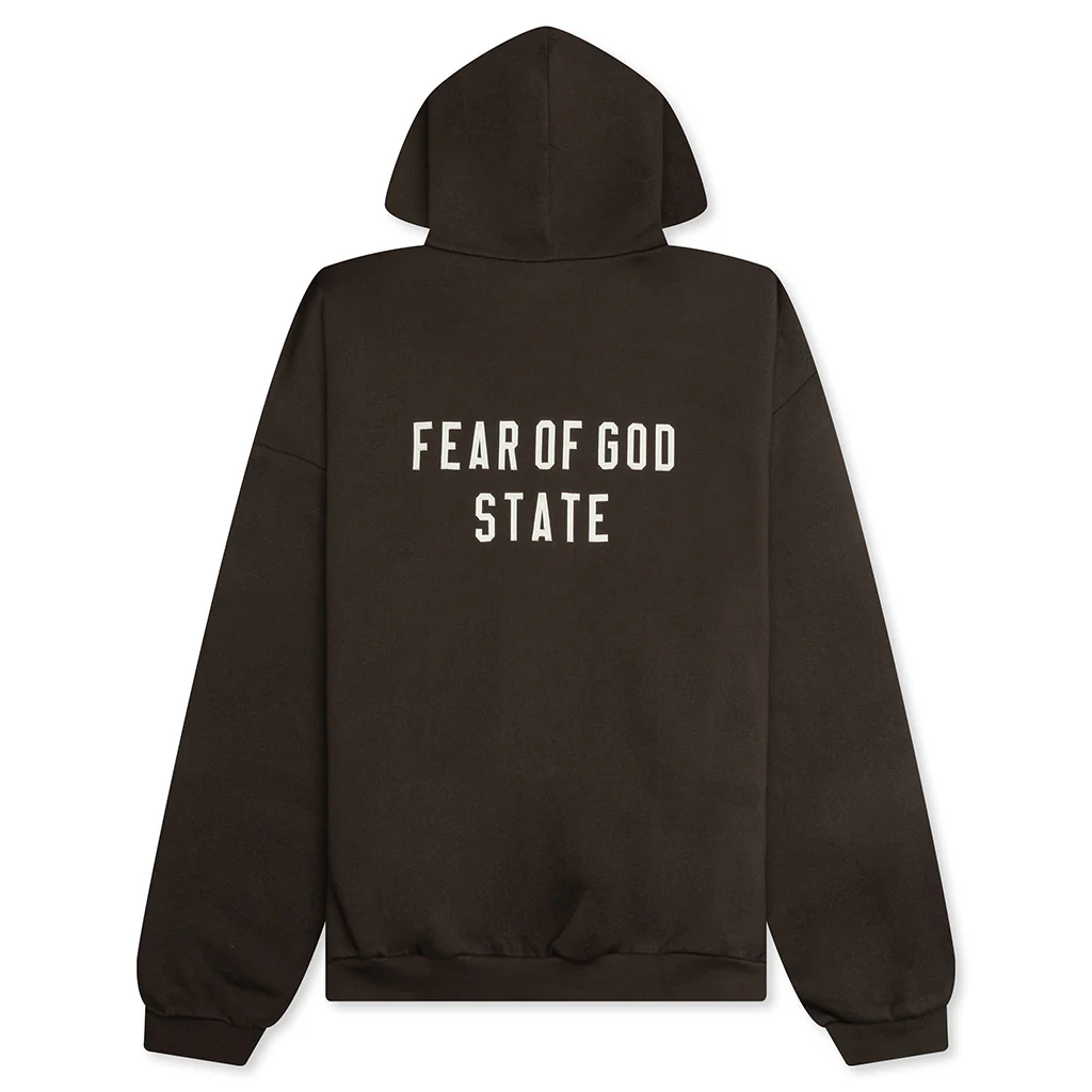 Heavy Fleece Fullzip Hoodie - Brown - Image 2
