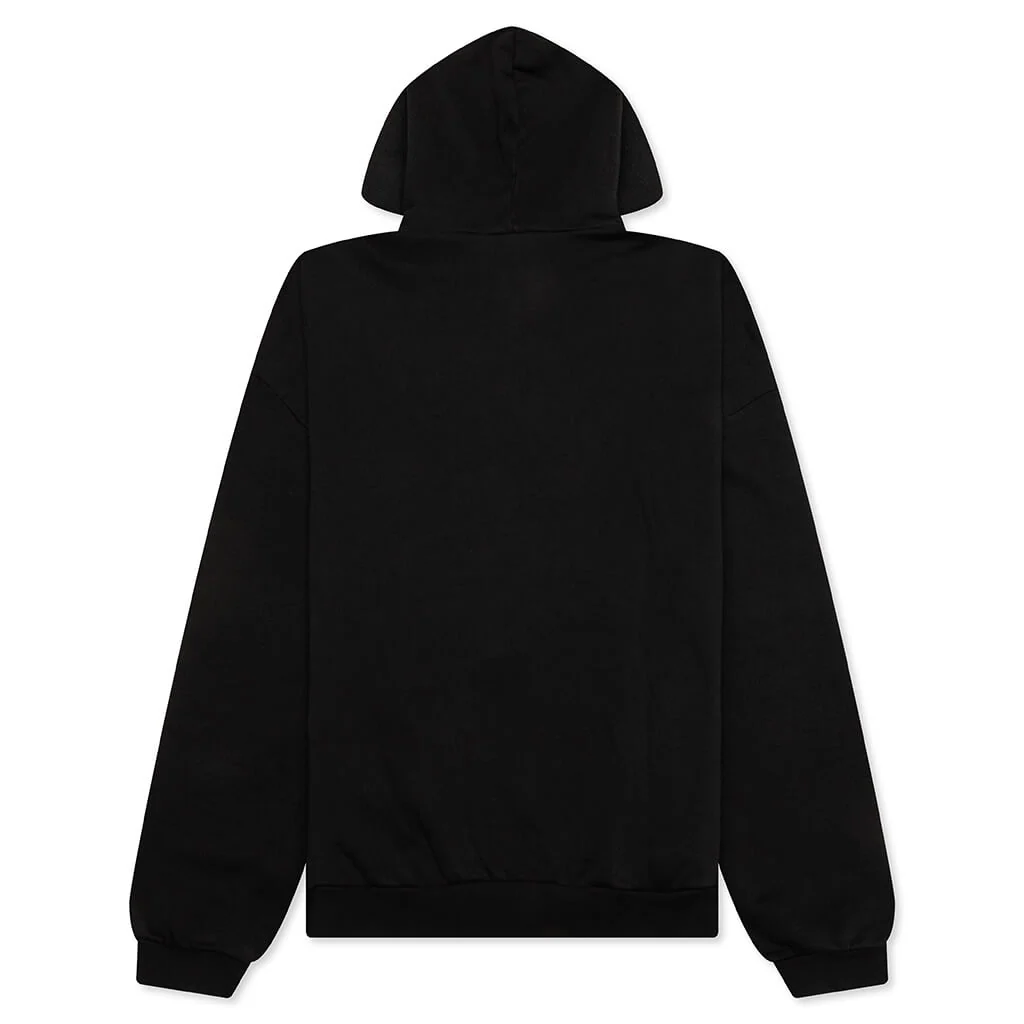 Heavy Fleece Hoodie - Black - Image 2