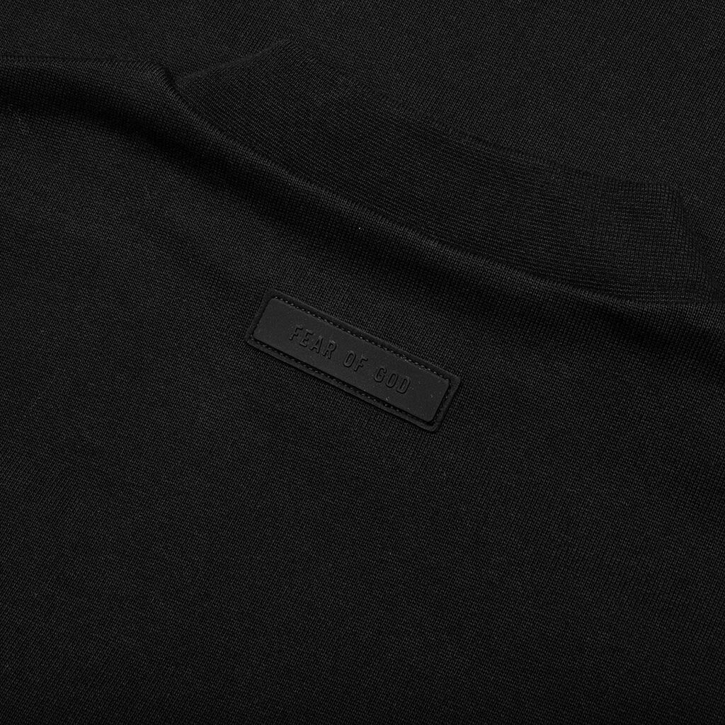 Kid's Heavy Jersey Crewneck T-Shirt - Jet Black - Image 4