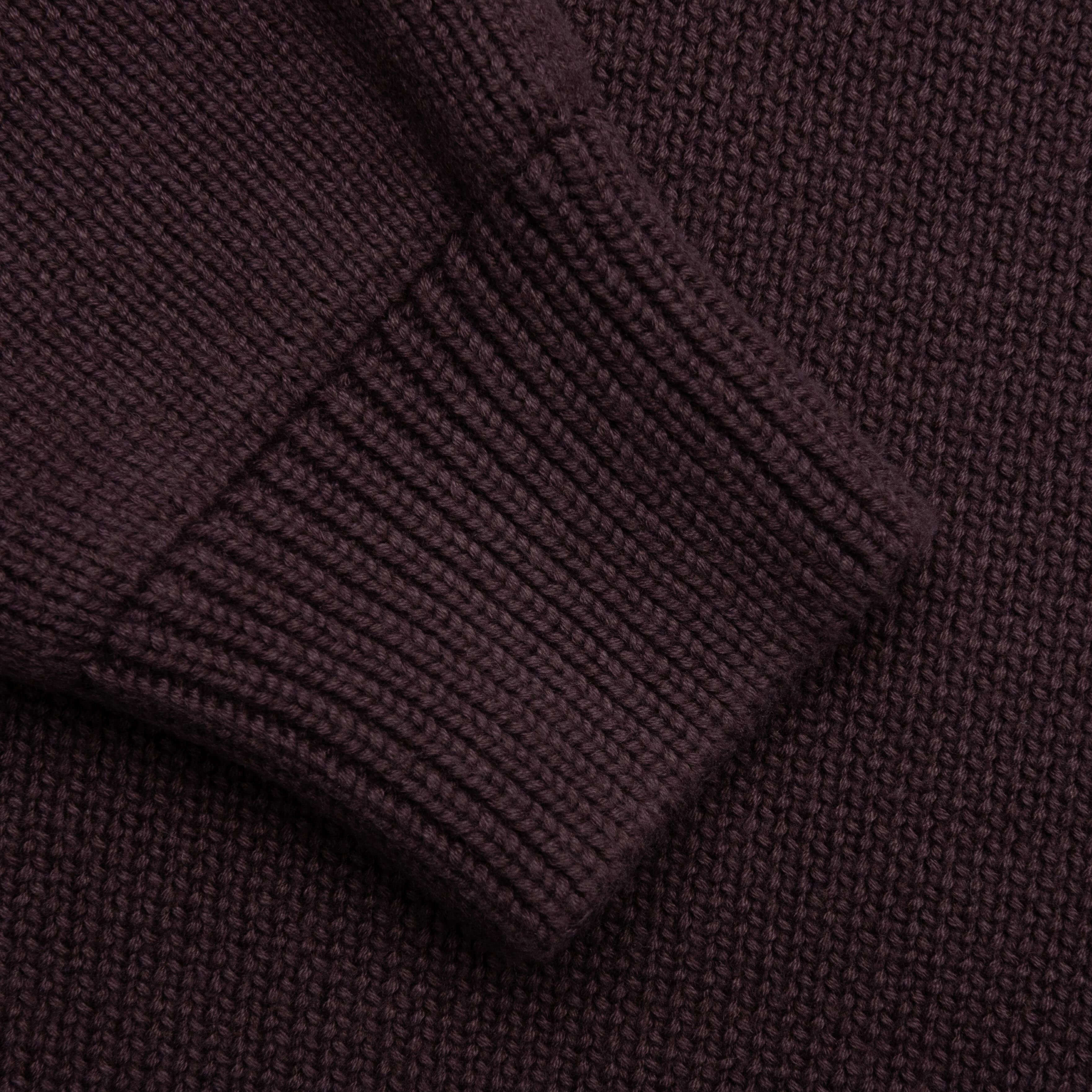 Kid's Knit Hoodie - Plum - Image 3