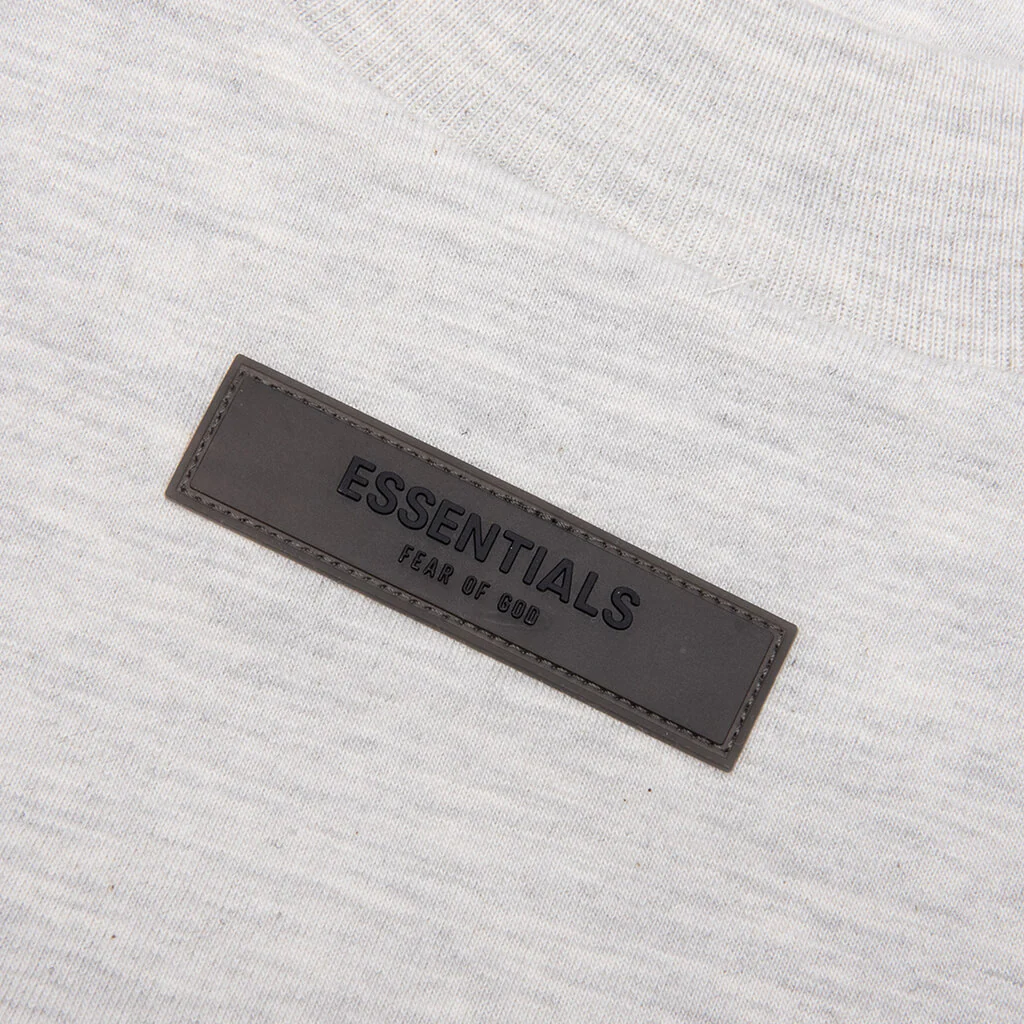 Essentials Kid's Core L/S Tee - Light Oatmeal - Image 4