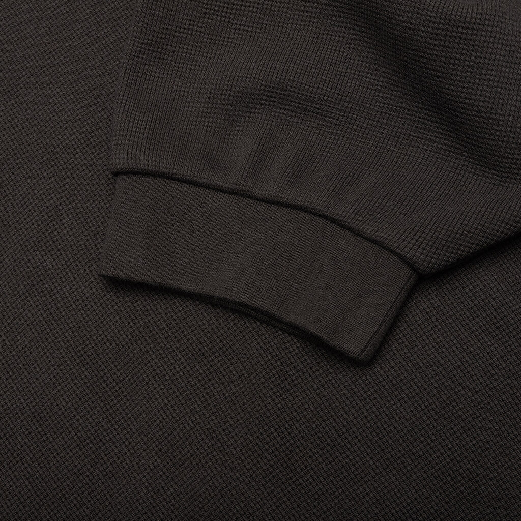 S/S Waffle Sweatshirt - Off Black - Image 4