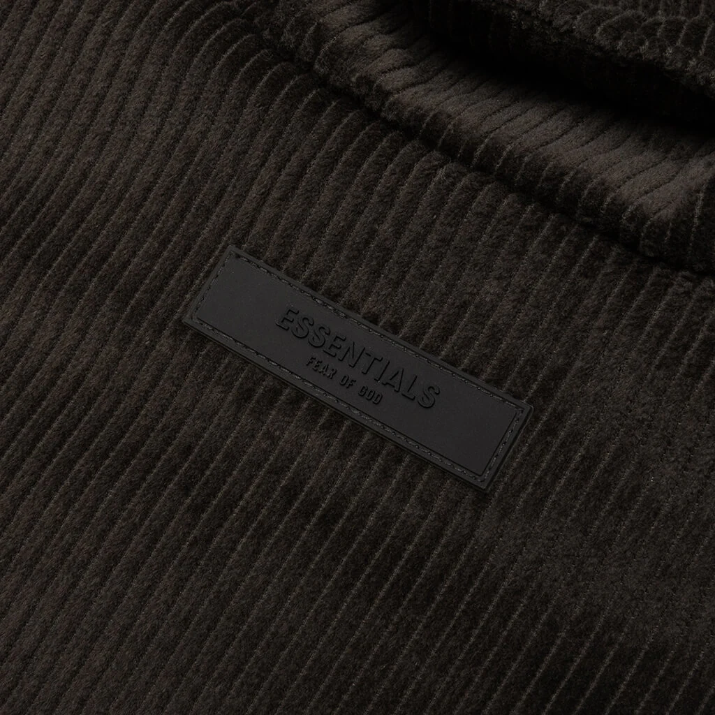 Corduroy Shirt Jacket - Off Black - Image 3