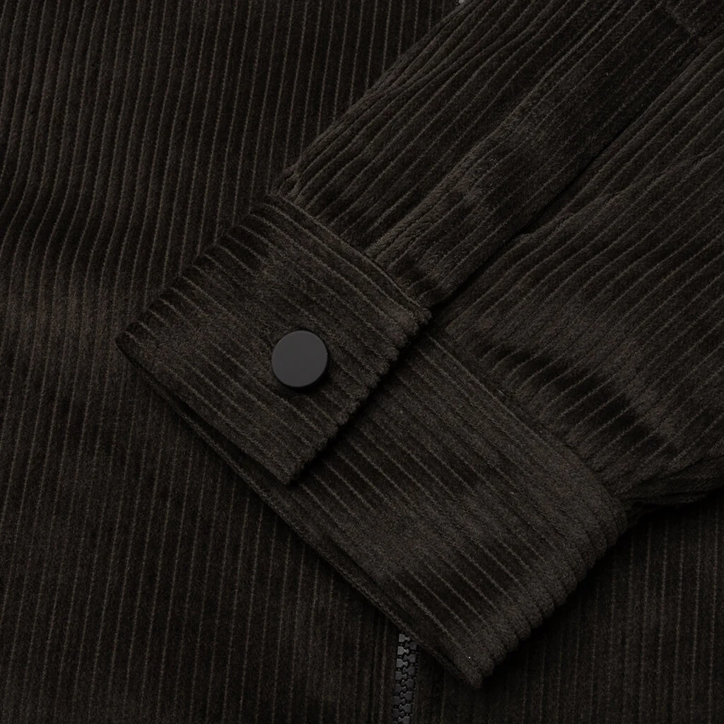 Corduroy Shirt Jacket - Off Black - Image 4