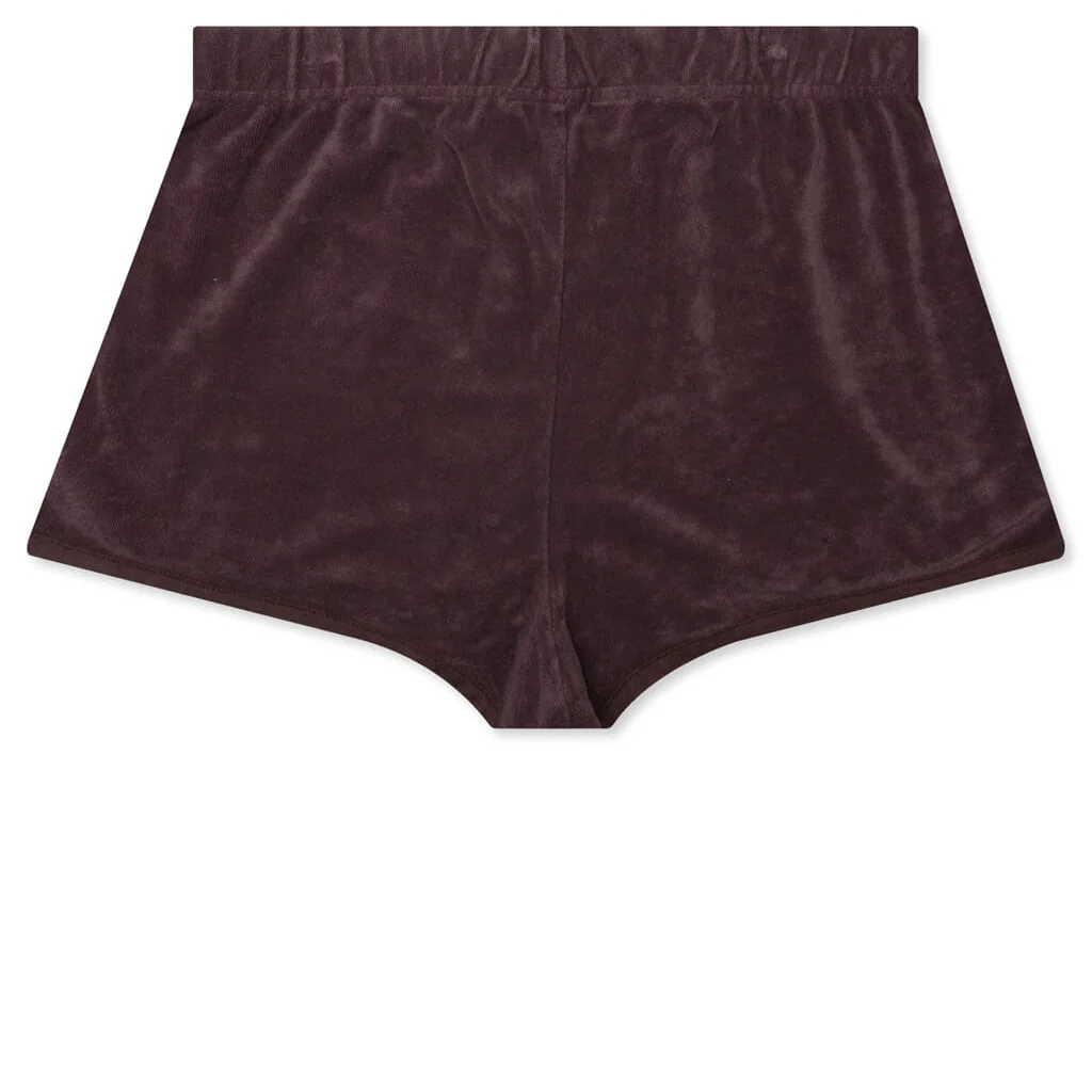 Women's Terry Beach Short - Plum - Image 2