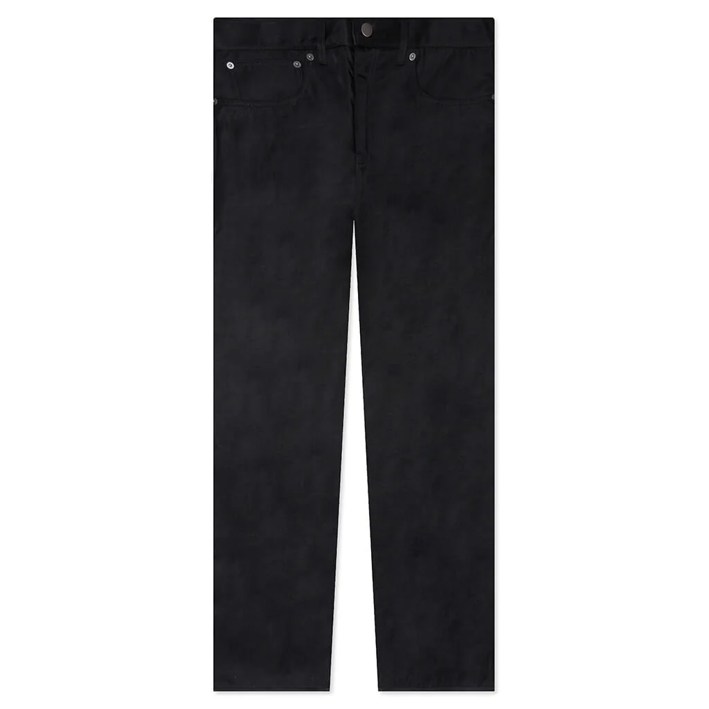 Textured Nylon 5-Pocket Pant - Black