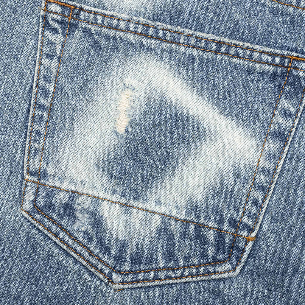 Berry Wide Denim Short - Vintage Med Blue - Image 5