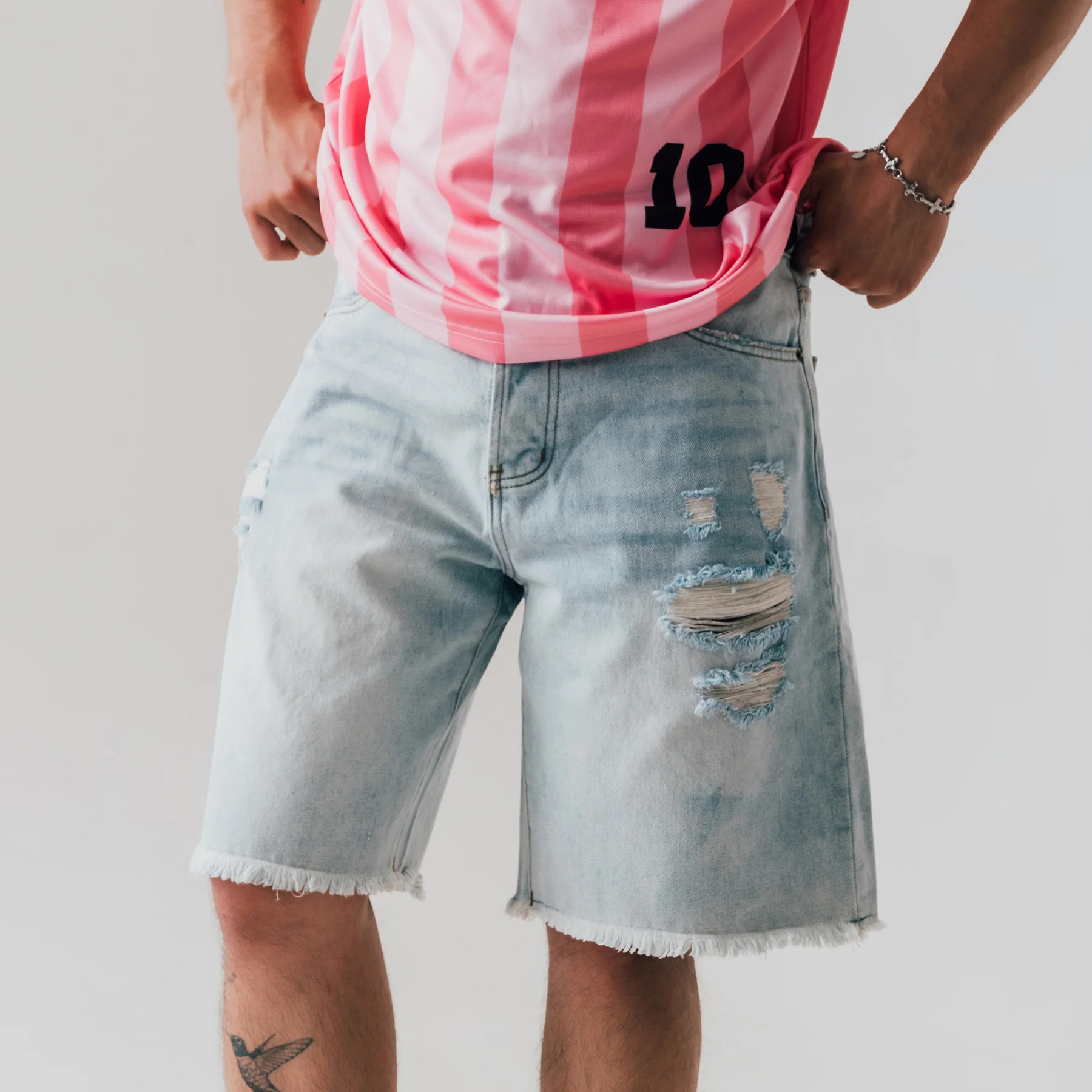Berry Wide Denim Short - Vintage Med Blue - Image 8