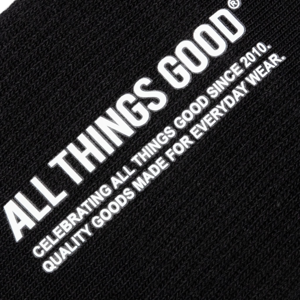 Classic No Show Sock - Black - Image 4